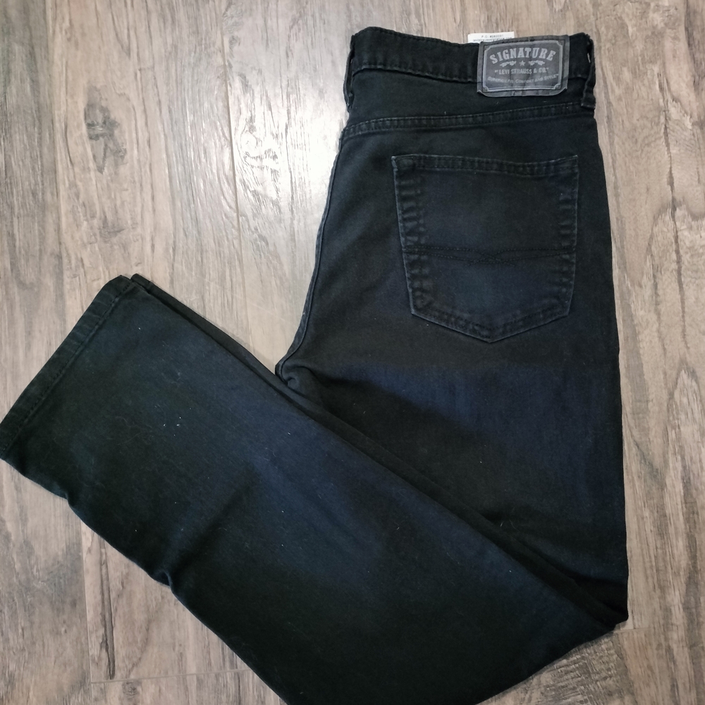 Signature by Levi Strauss Black Relaxed Fit Jeans